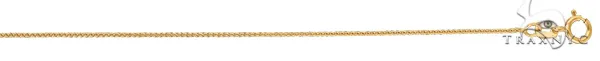 JALGAS - ROYAL CHAIN GROUP 14k Yellow Gold Shiny Round Diamond Cut Wheat Chain 0.6mm 38168 in 18 Inches – Chain