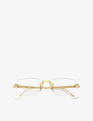 RAY-BAN RB3928V Square-Frame Metal Optical Glasses detail 3