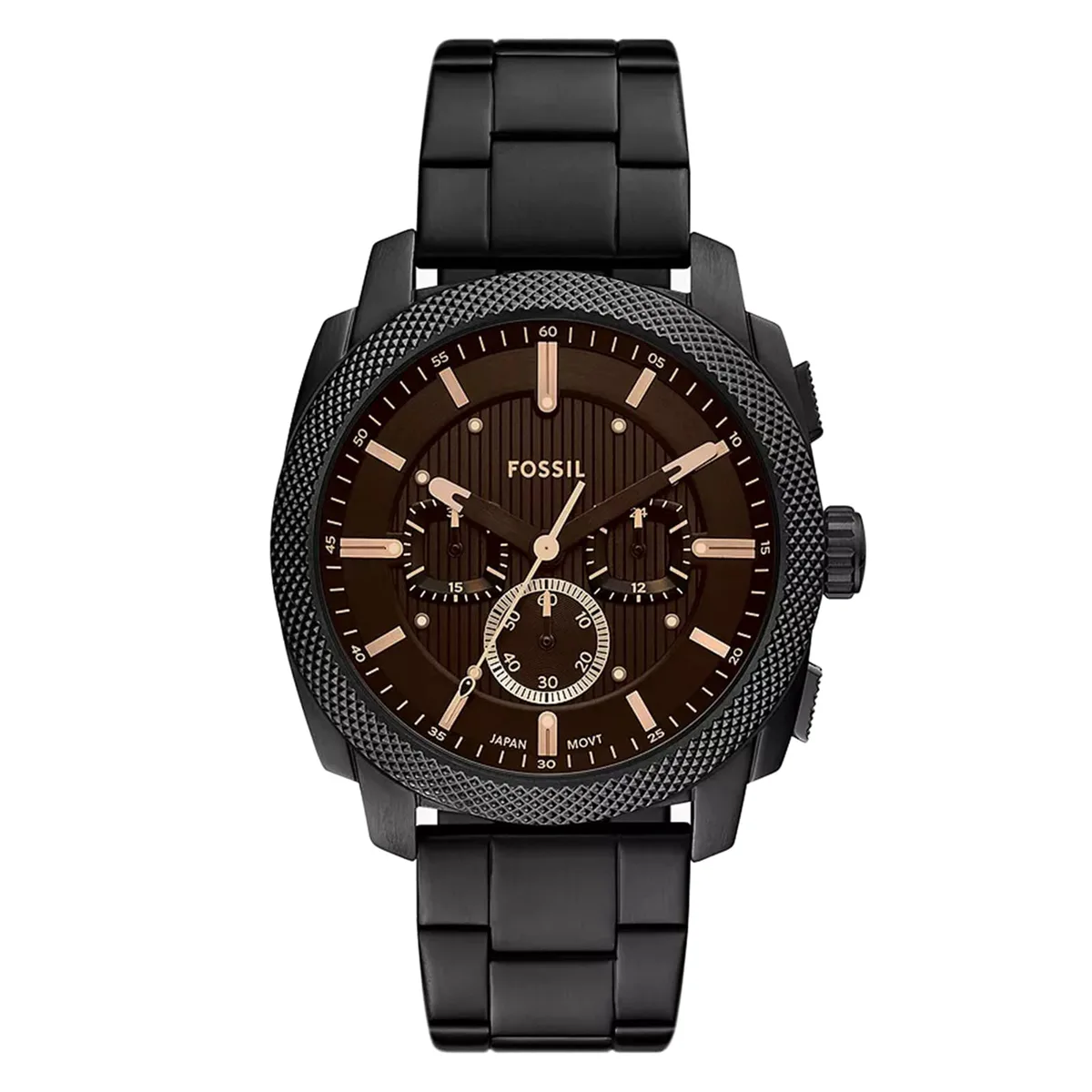 Fossil Machine Stainless Steel Brown Chronograph Mens Watch