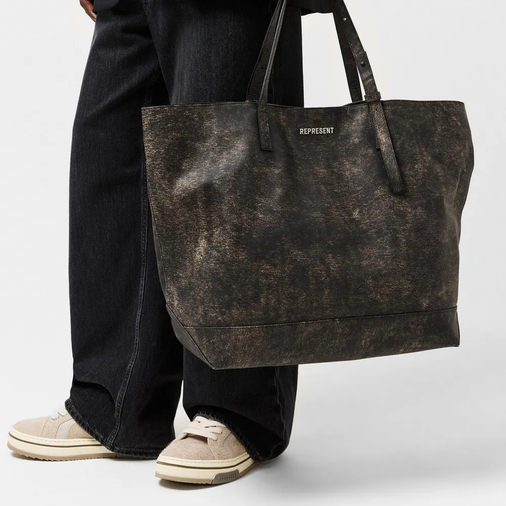 Represent Men's Leather Tote Bag detail 3