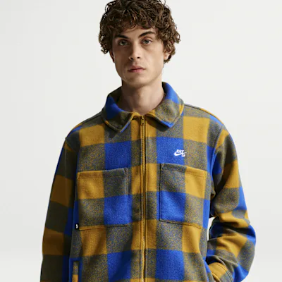 Nike SB Essential Skate Shirt Jacket - Hyper Royal/Peat Moss in Hyper Royal/Peat Moss – Nike men's and unisex