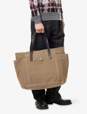 VIVIENNE WESTWOOD Henry Medium Canvas Tote detail 3