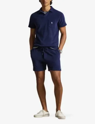 POLO RALPH LAUREN Logo-Embroidered Terry-Textured Cotton-Blend Shorts detail 2