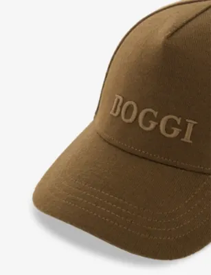 BOGGI MILANO Brand-Embroidered Knitted Baseball Cap - S/M in BISCUIT, additional product view 2