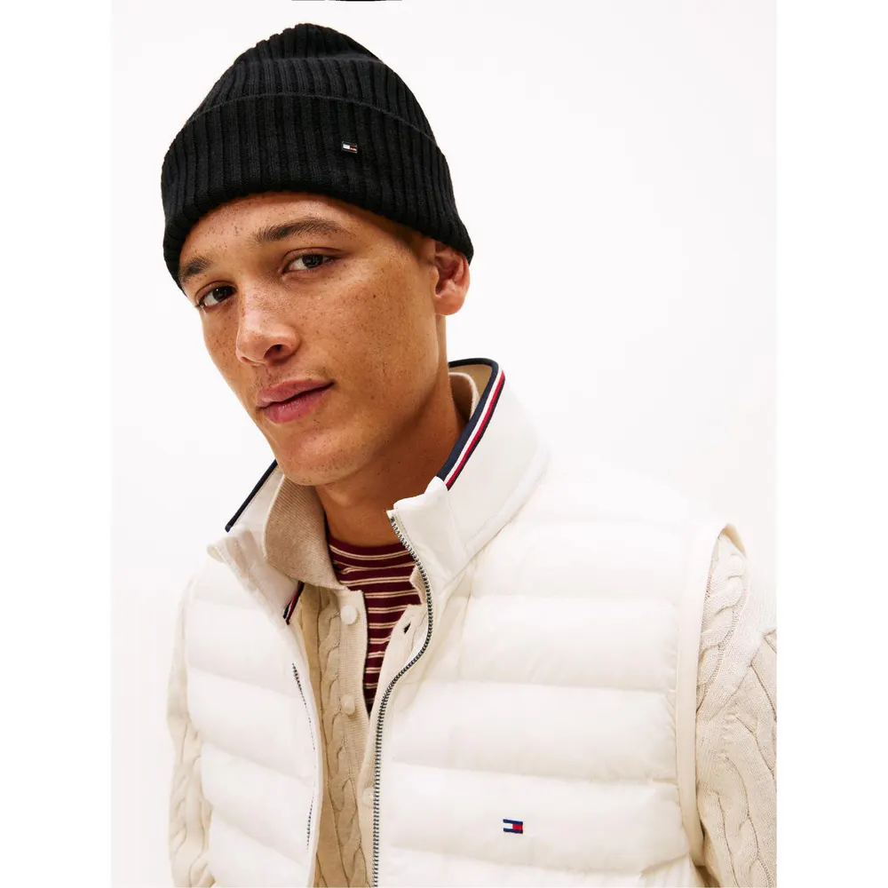 Tommy Hilfiger Flag Cable Knit Wool Blend Beanie detail 2