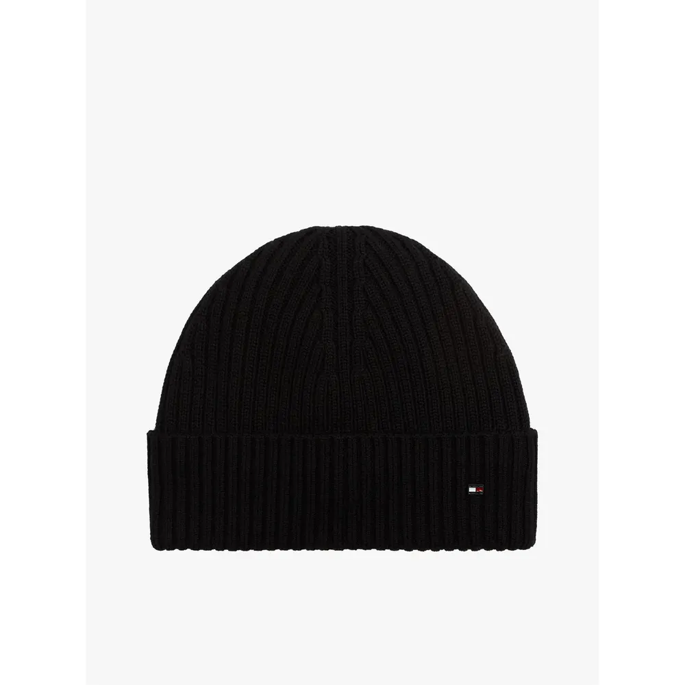 Tommy Hilfiger Flag Cable Knit Wool Blend Beanie