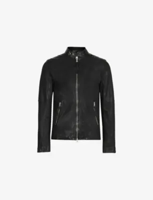 ALLSAINTS Cora regular-fit snapback-collar leather jacket