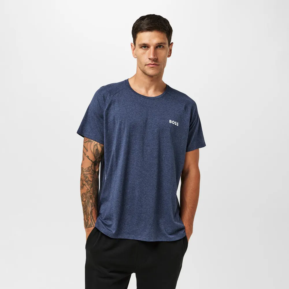 Boss Men's Rise T-Shirt in Navy Marl 460, additional product view 3