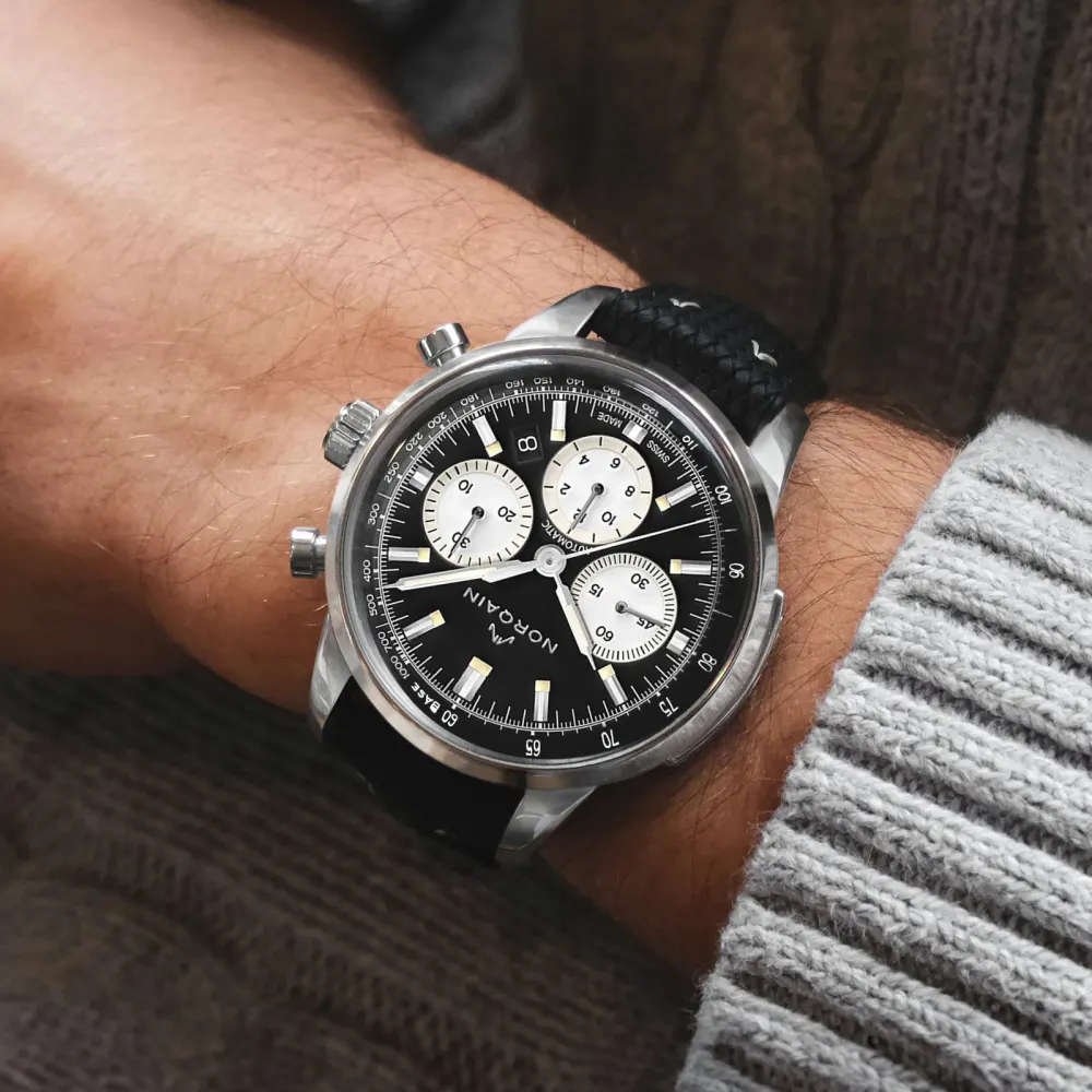 NORQAIN Freedom Black Chrono 43mm in Black, additional product view 2