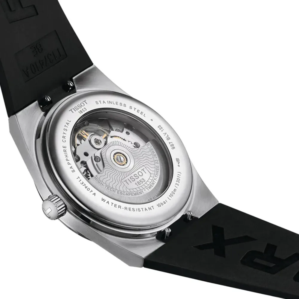 Tissot Powermatic 80 40mm Mens Watch Black detail 3