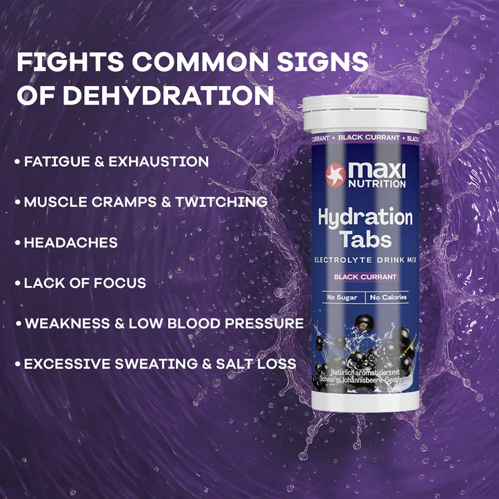 Maxi Nutrition MaxiNutrition Hydration tabs, Black Currant, Zero Sugar 6 x10 Tablets (6 Pack) detail 3