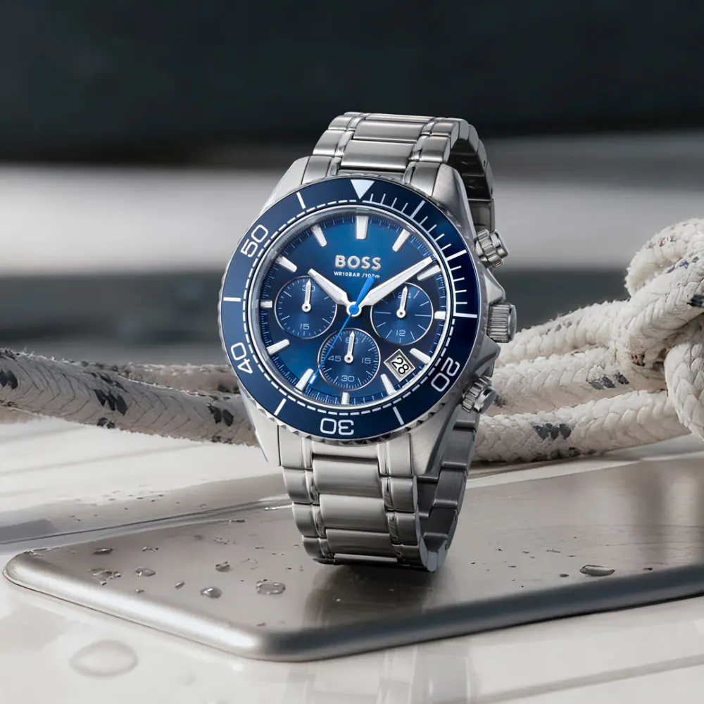 BOSS Sealiner Chronograph 44mm Mens Watch Blue in Blue, additional product view 2