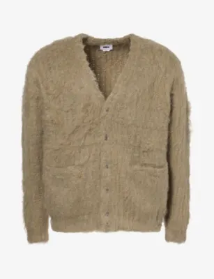 OBEY Patron Brushed Woven Cardigan in Tea Leaf – Mens | Knitwear | Cardigans