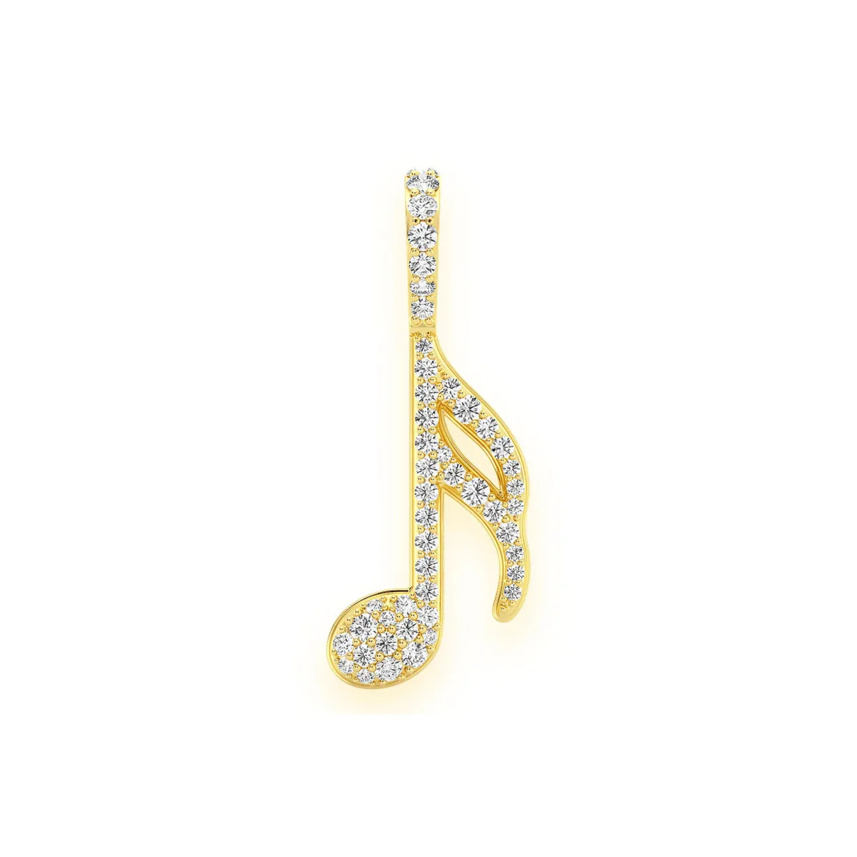 For Him Semiquaver Music Note Diamond Pendant in 0.50ctw / Yellow Gold / Natural Diamond – Pendant