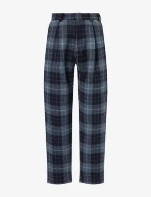 LABRUM LONDON Harris Checked Tweed Trousers in BLUE – Mens | Trousers & shorts | Casual