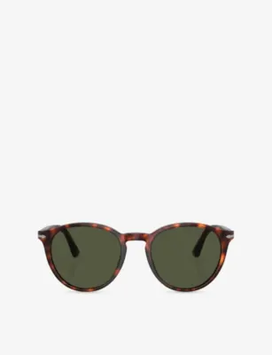 PERSOL PO3152S Round-Frame Acetate Sunglasses