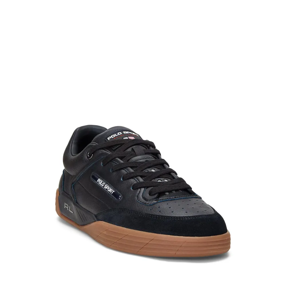 Polo Sport by Ralph Lauren Men's Colour Block Low-Top Trainers in Black/Black, additional product view 2