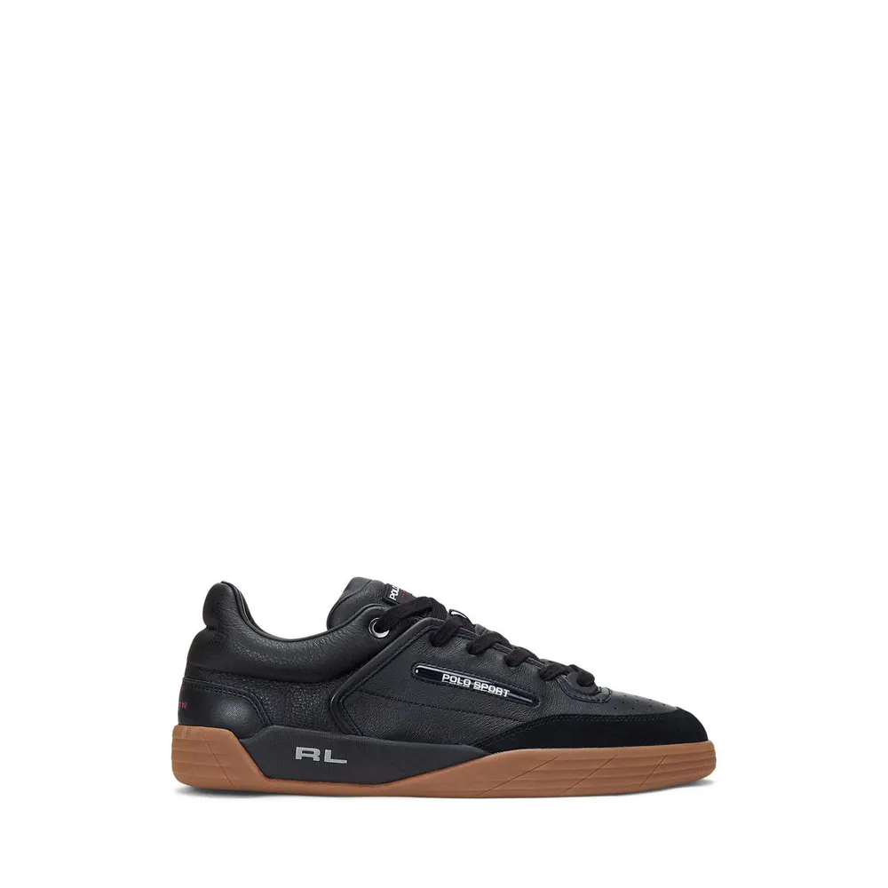 Polo Sport by Ralph Lauren Men's Colour Block Low-Top Trainers in Black/Black – Footwear