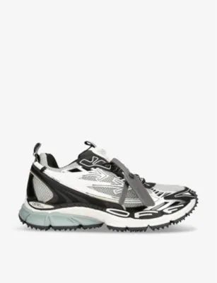 OFF-WHITE C/O VIRGIL ABLOH Be Right Back mesh and faux-leather low-top trainers - EUR 43 / 9 UK MEN