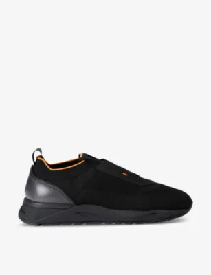 SANTONI Low-top knit-fabric trainers - EUR 43 / 9 UK MEN in BLACK – Mens | Trainers | Sports shoes