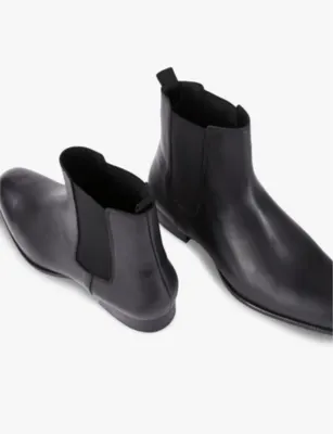 THE KOOPLES Almond-toe leather Chelsea boots - EUR 40 / 6 UK MEN in BLACK, additional product view 3