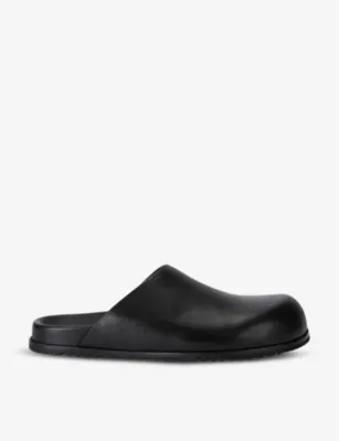 RICK OWENS Granola slip-on flat leather mules - EUR 40 / 6 UK MEN in BLACK – Mens | Sandals | Formal sandals