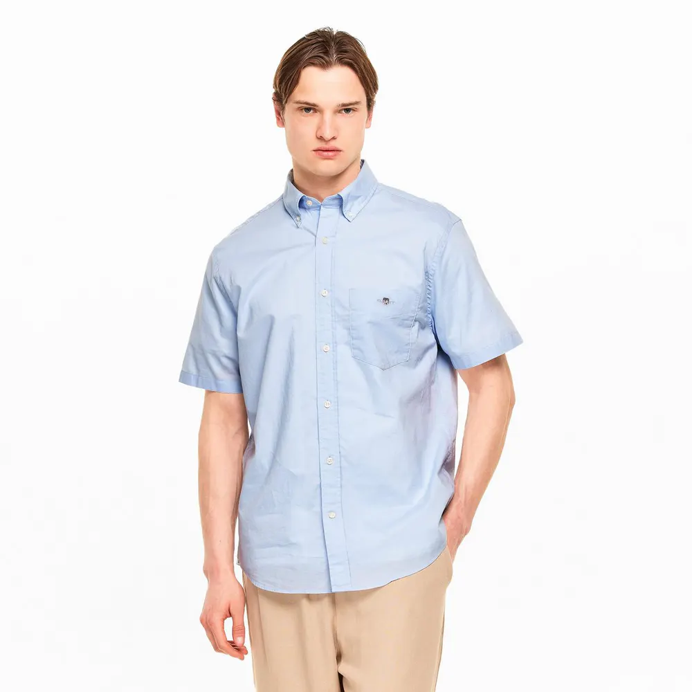 Gant Men's Classic Poplin Short Sleeve Shirt detail 3