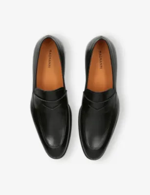 MAGNANNI Madison Leather Loafers - EUR 43.5 / 9.5 UK MEN in BLACK, additional product view 2