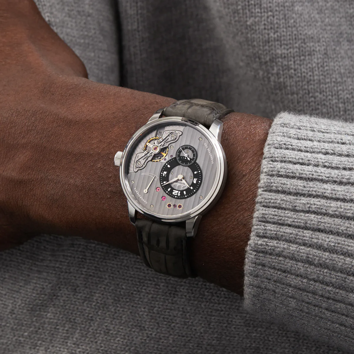 Glashutte Original PanoInverse Mens Watch in Grey, additional product view 2
