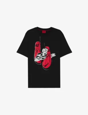 HUGO Graphic-Print Short-Sleeve Cotton T-Shirt