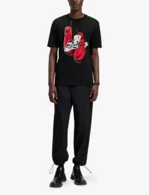 HUGO Graphic-Print Short-Sleeve Cotton T-Shirt detail 2