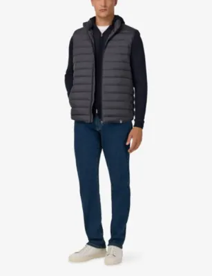 BOGGI MILANO Quilted Funnel-Neck Shell Gilet detail 2