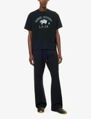 HONOR THE GIFT Honor History Straight-Leg Cotton-Jersey Jogging Bottoms detail 2