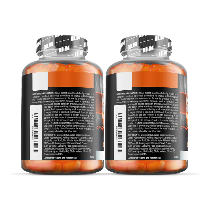 Iron Labs Nutrition ZM6 Gummies - High Strength Zinc, Magnesium & Vitamin B6 - 200 Vegan Gummies (Orange Flavour) detail 2
