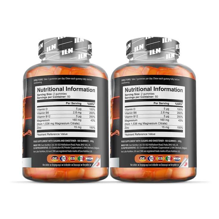 Iron Labs Nutrition ZM6 Gummies - High Strength Zinc, Magnesium & Vitamin B6 - 200 Vegan Gummies (Orange Flavour) detail 3
