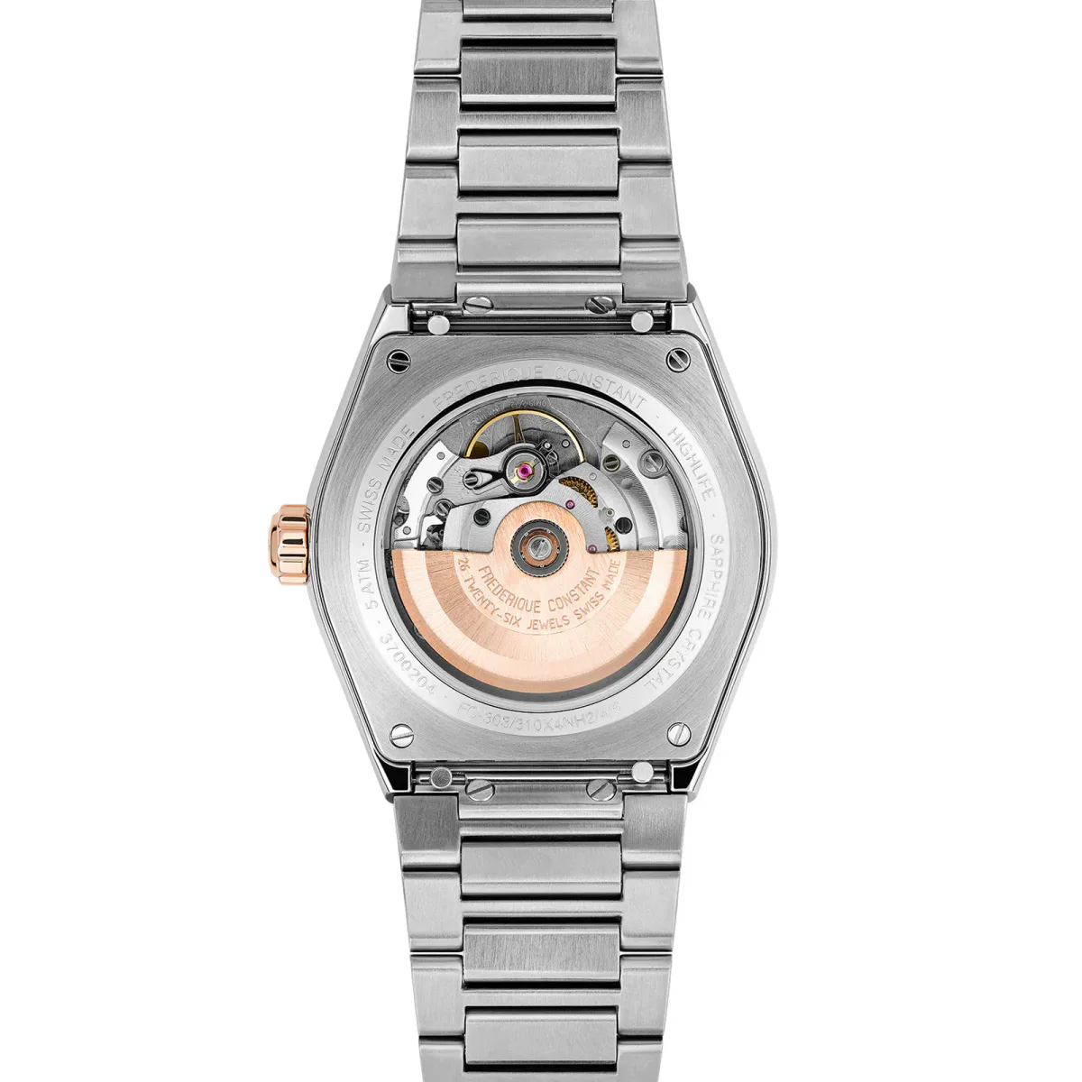 Frederique Constant Highlife Automatic Mens Watch Set in Silver, additional product view 3