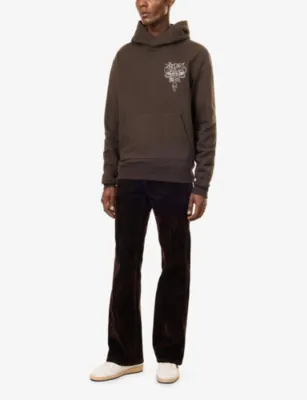 AMIRI Lasso Embroidered Cotton-Blend Hoody detail 2