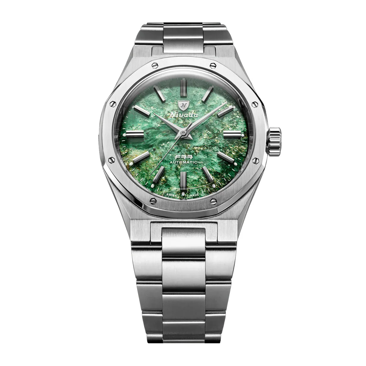 Nivada Grenchen F77 MK2 38mm Mens Watch Green