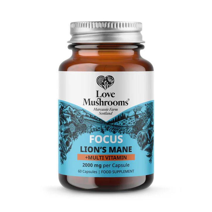 Love Mushrooms Lion’s Mane + Multi Vitamin 2000mg 60 Capsules
