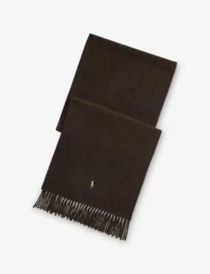 POLO RALPH LAUREN SIG Fringed Wool Scarf