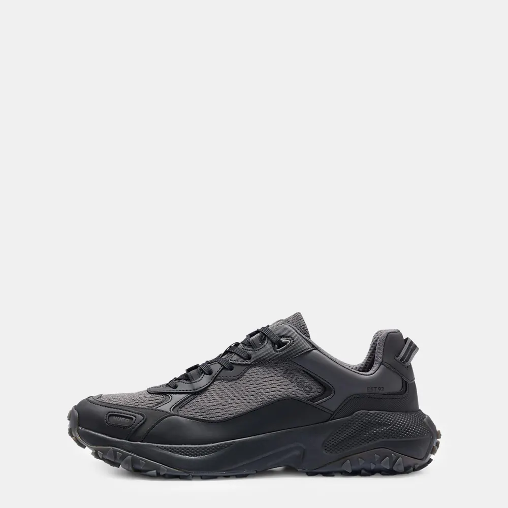 Hugo Men's Cyrus Low-Top Trainers in Charcoal 010, additional product view 2
