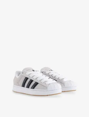 ADIDAS Superstar Suede Trainers - 7.5 in CRYSTAL WHITE BLACK GUM, additional product view 3