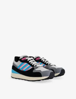 ADIDAS Original Ultra Suede and Mesh Trainers - EUR 42 / 8 UK MEN in GREY SAMBA BLUE GREY, additional product view 3
