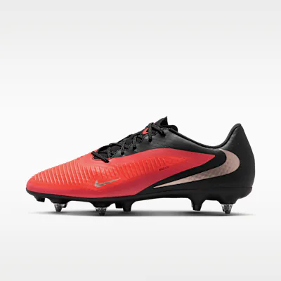 Nike Phantom 6 Low Academy Soft-Ground Football Boot - Bright Crimson/Black/Blur