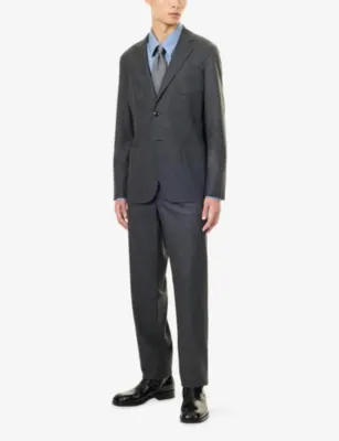 GIORGIO ARMANI Unlined Single-Breasted Cashmere Blzzer in RAVEN, additional product view 2