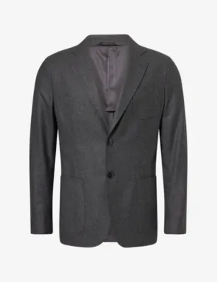 GIORGIO ARMANI Unlined Single-Breasted Cashmere Blzzer in RAVEN – Mens | Blazers | Formal blazers