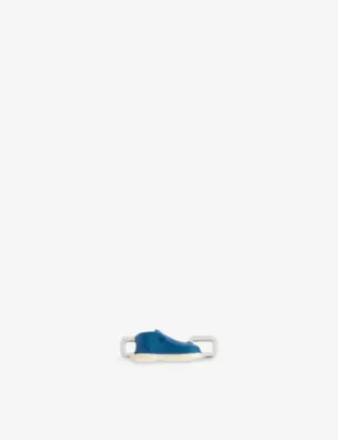 POUBEL Shoe Rhodium-Plated Sterling-Silver Enamelled Charm