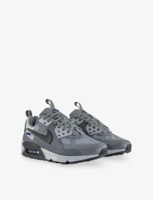 For Him Air Max 90 Drift Leather And Mesh Trainers - 11.5 in COOL GREY WOLF GREY DEEP, additional product view 3