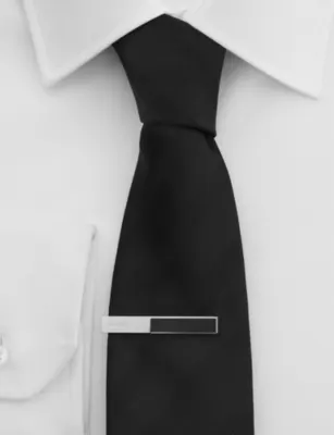 BOSS Brand-Debossed Brass Tie Clip detail 2