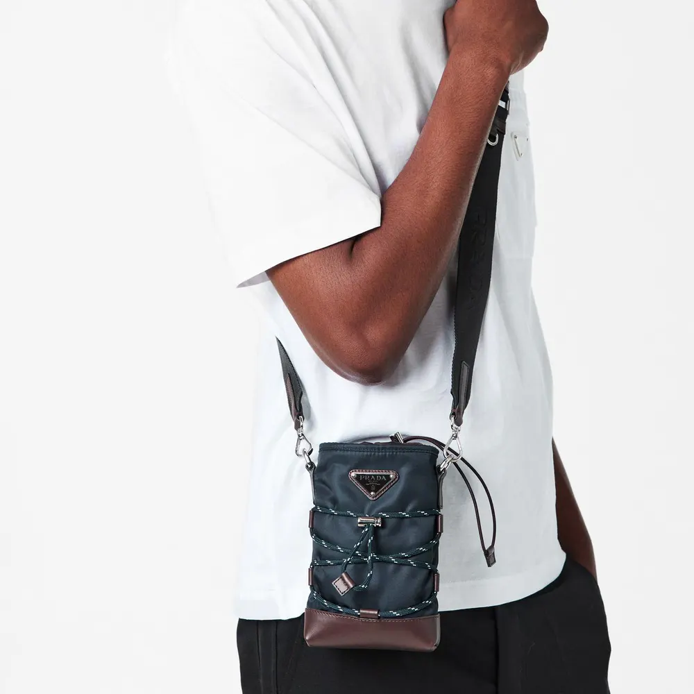 Prada Men's Trim Tech Cross Body Bag detail 3